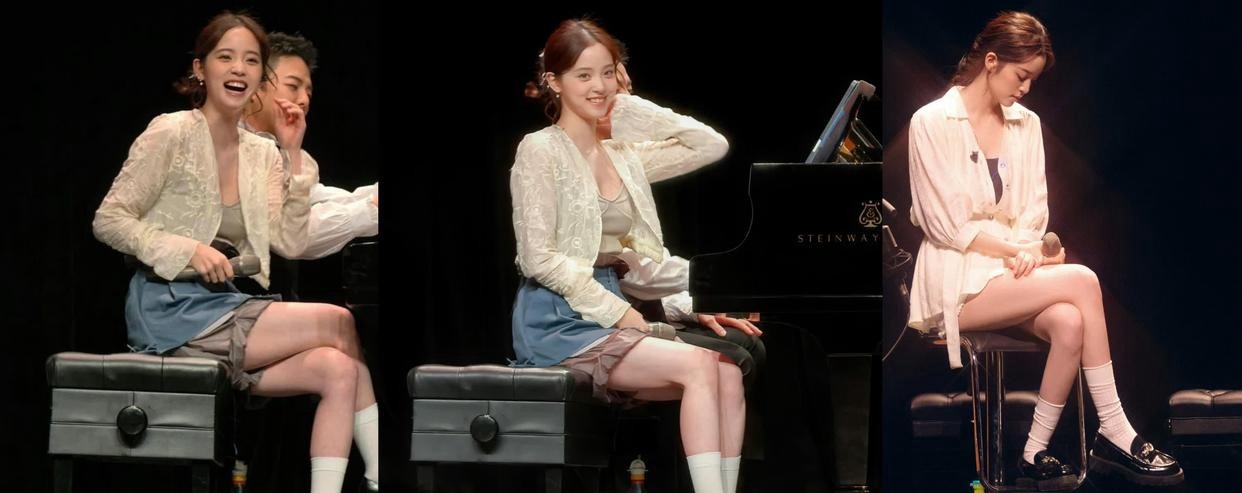 欧阳娜娜在演唱会上的白色造型真是甜到心里，感觉这个小女孩终于长大了！ 