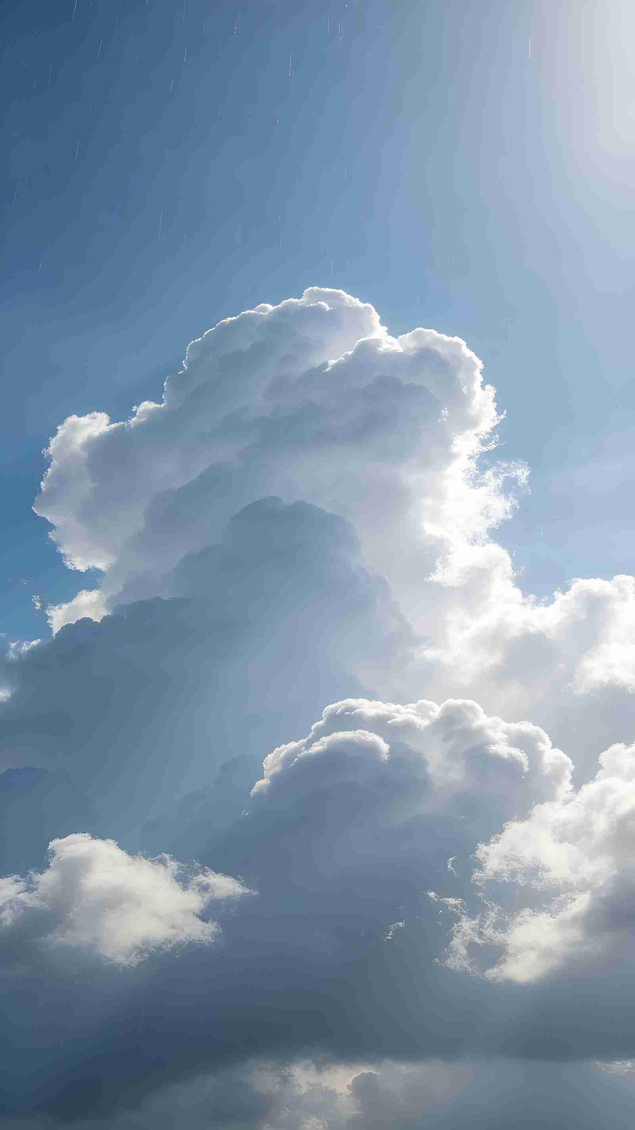我的今日状态：😁轻松愉快
我这里的天气：🌤️多云
雨后天空澄澈如洗，云朵悠然