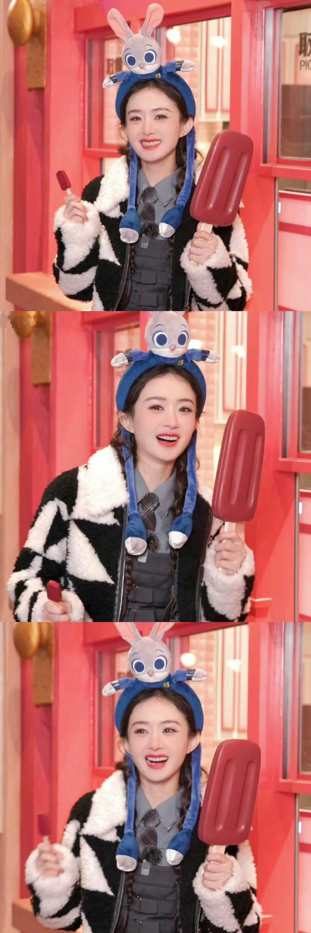 萌萌的兔子警官小丽呀敲可爱呀