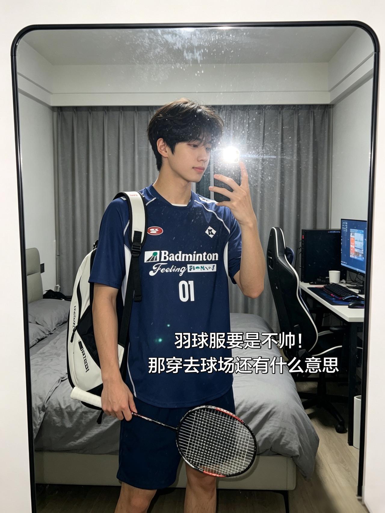 羽球服要是不帅！
那穿去球场还有什么意思