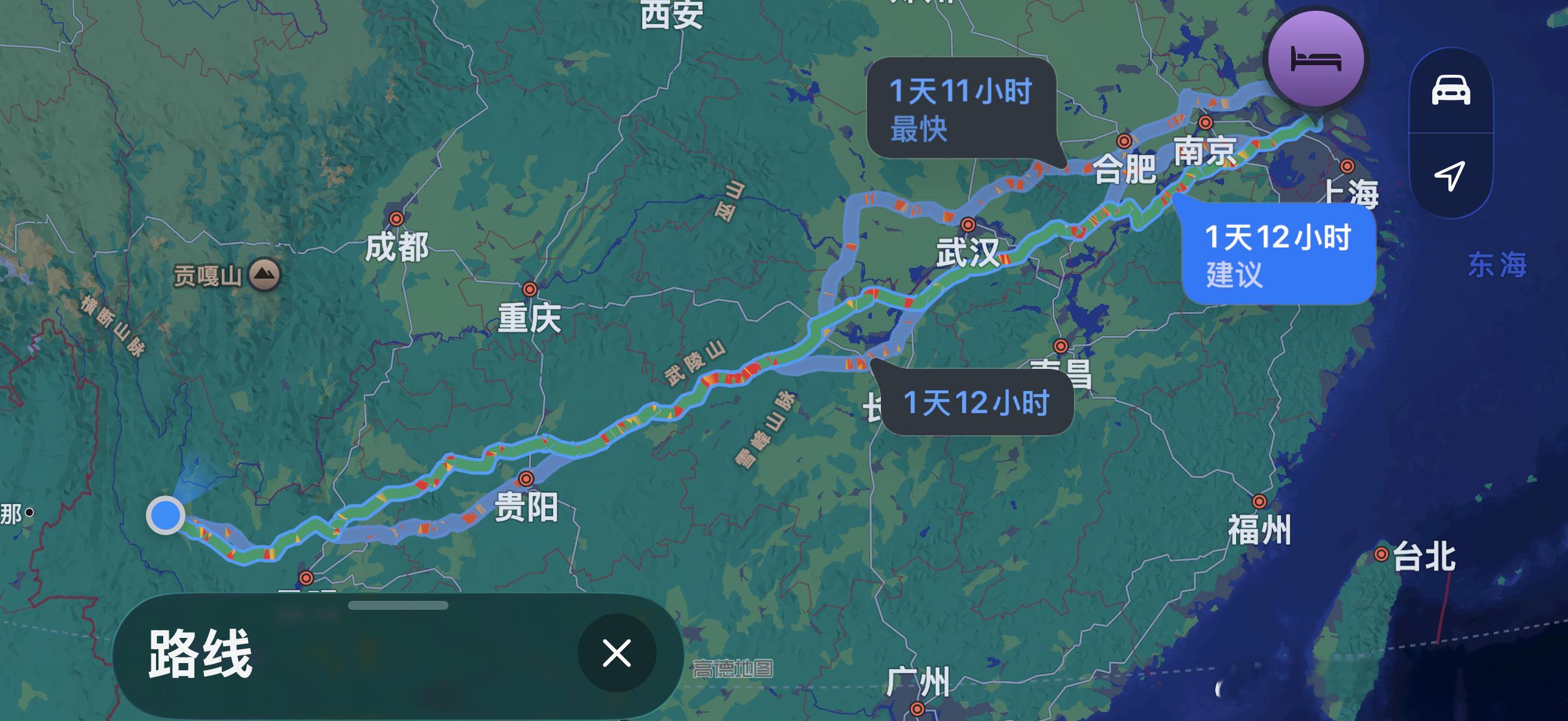 假期余额不足，返程需要36个小时了来的时候只要28小时我等高速收费了再返程，就不