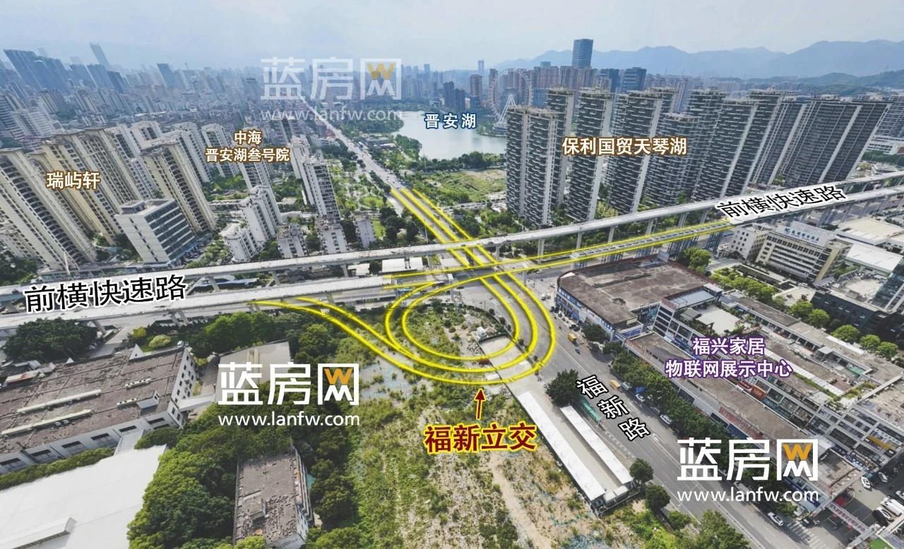 【调整方案公示！福州晋安湖旁再建一座大立交】
日前，据福州市公示的前横快速化改造
