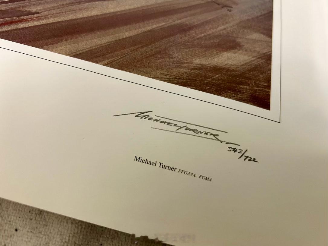 分享著名艺术家Michael Turner的一幅画作，题目是奔驰的一次荣耀的胜利