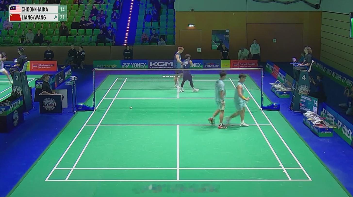 男双 1/16赛 钟鸿健 / 海卡尔 14-21 梁伟铿(2) / 王昶2026