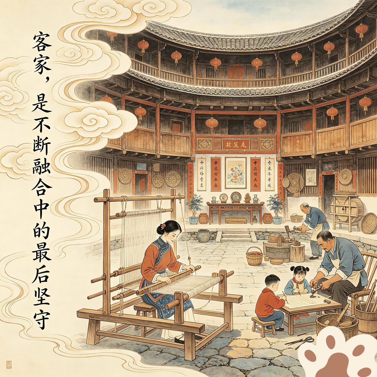 客家族群，最核心的精神底色，是在于--在不断融合的历史过程中，仍然固守着自己→→