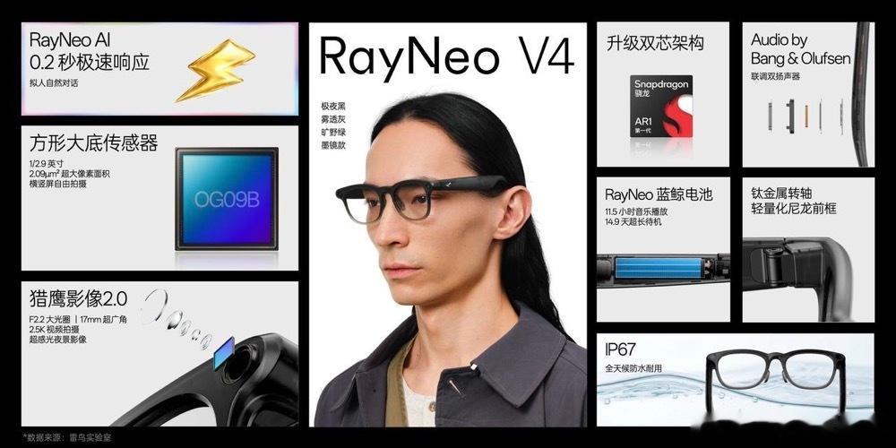 雷鸟V4 起售价 2199 元，国补价低至 1869.15 元起，即日起全平台开