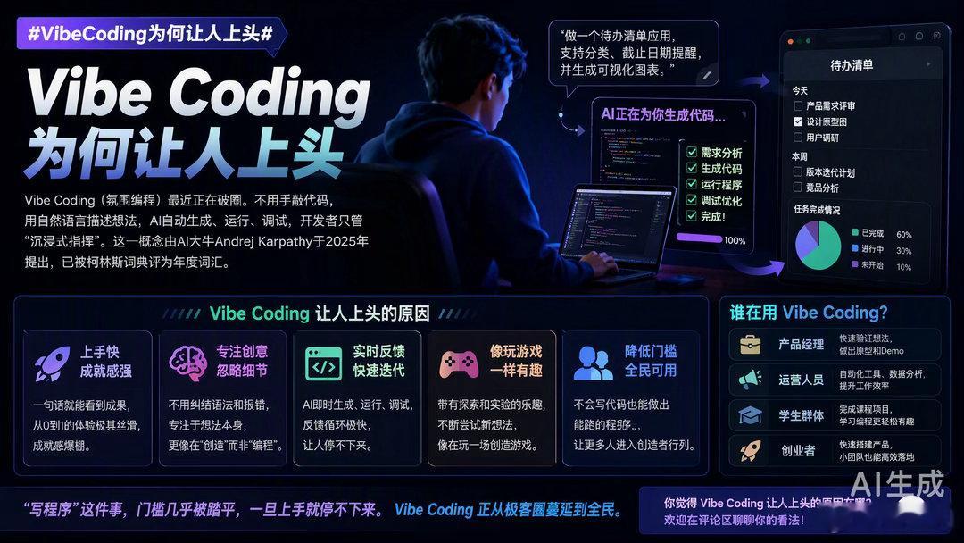 VibeCoding为何让人上头最近爆火的Vibe Coding氛围编程，在我看