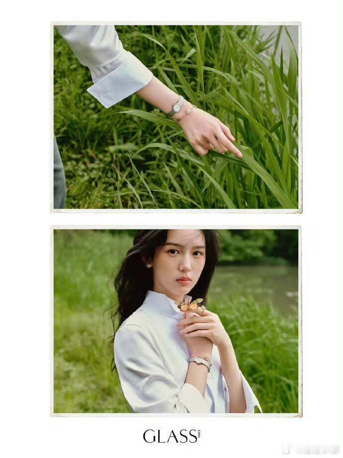 周也登上GLASS中文版，用Dior新品演绎时尚与自然的交融之美。湿地绿意，生机