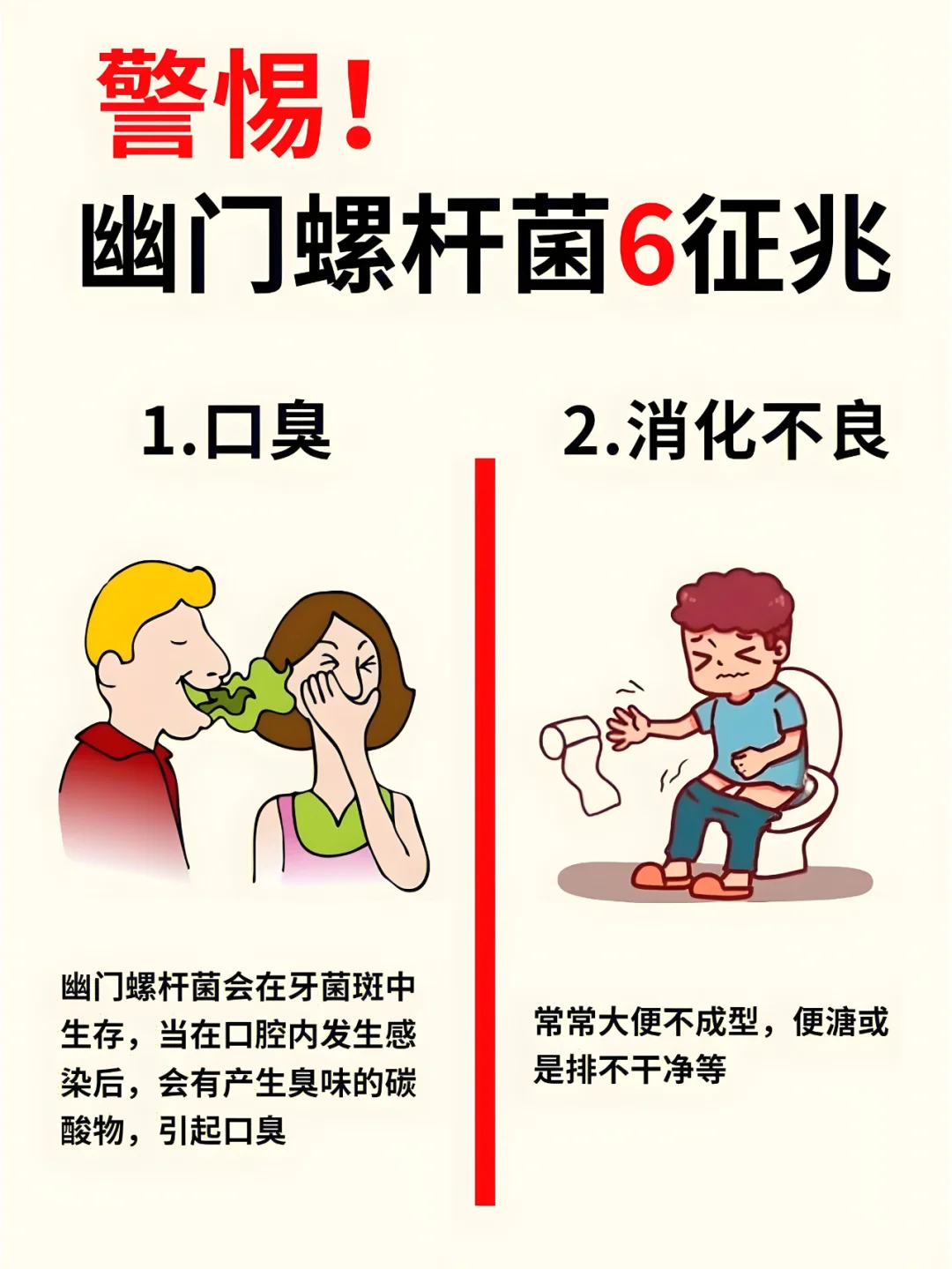幽门螺杆菌6征兆，一定要警惕！
