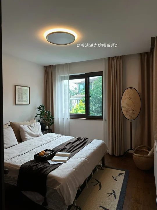 轻中式卧室不需要很大 9平米足以