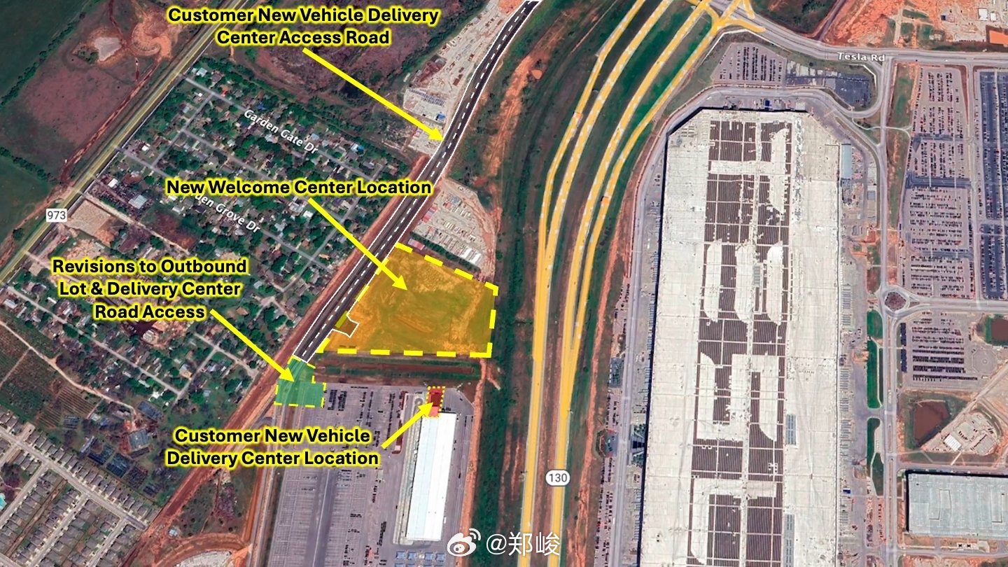 特斯拉德州超级工厂正在修建一个新的交付中心，方便德州车主自己来提车。德州法律禁止