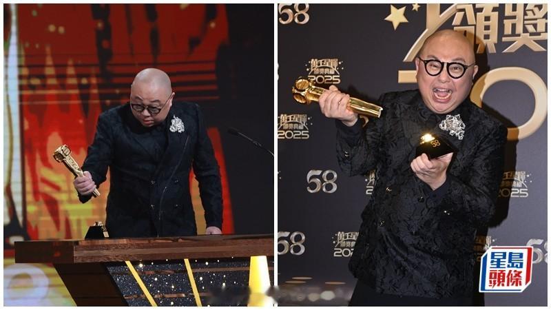 星岛：万千星辉2025丨Bob林盛斌扑爆奖台下艺人反应爆笑 金人奖座身价曝光 网