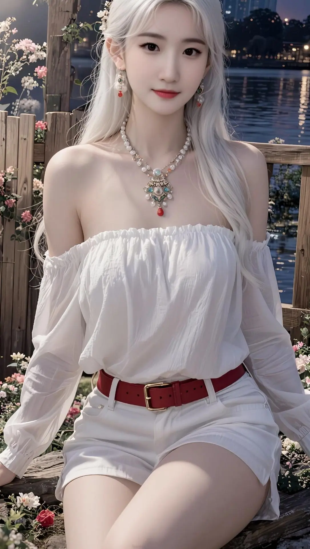 AI露肩海风照 ai创作