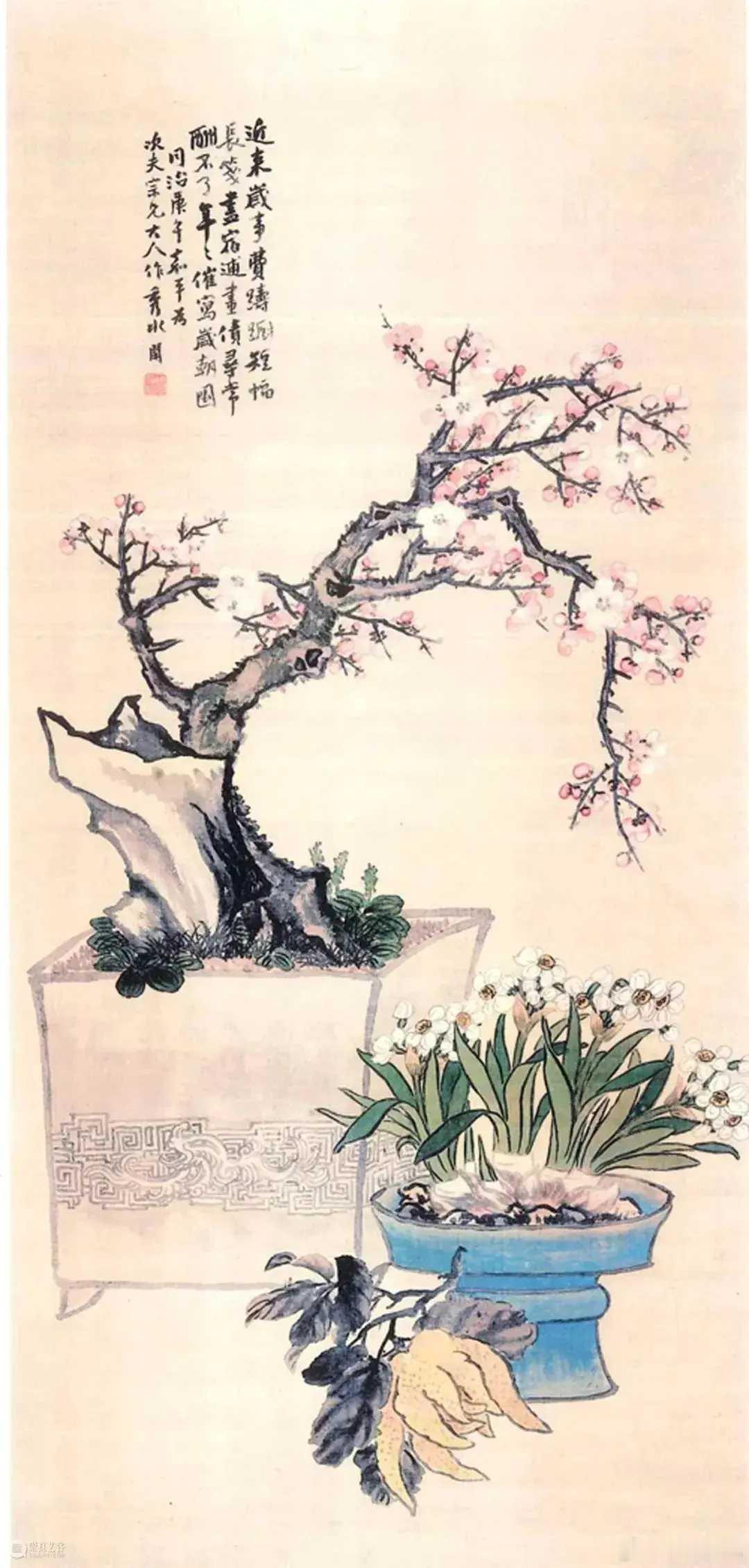 清 周闲国画。周闲（1820—1875），字存伯，号范湖居士，生于浙江秀水（今嘉