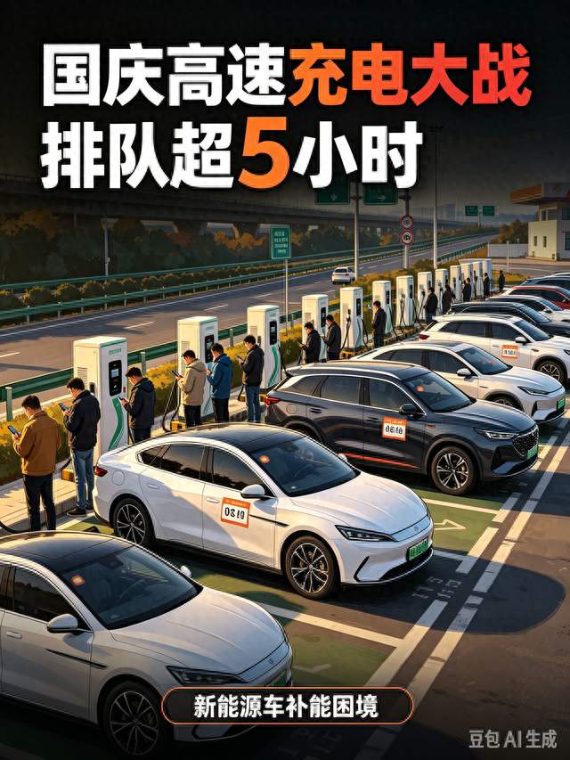 国庆高速上演充电大战，排队5小时，新能源车出行难题如何破？