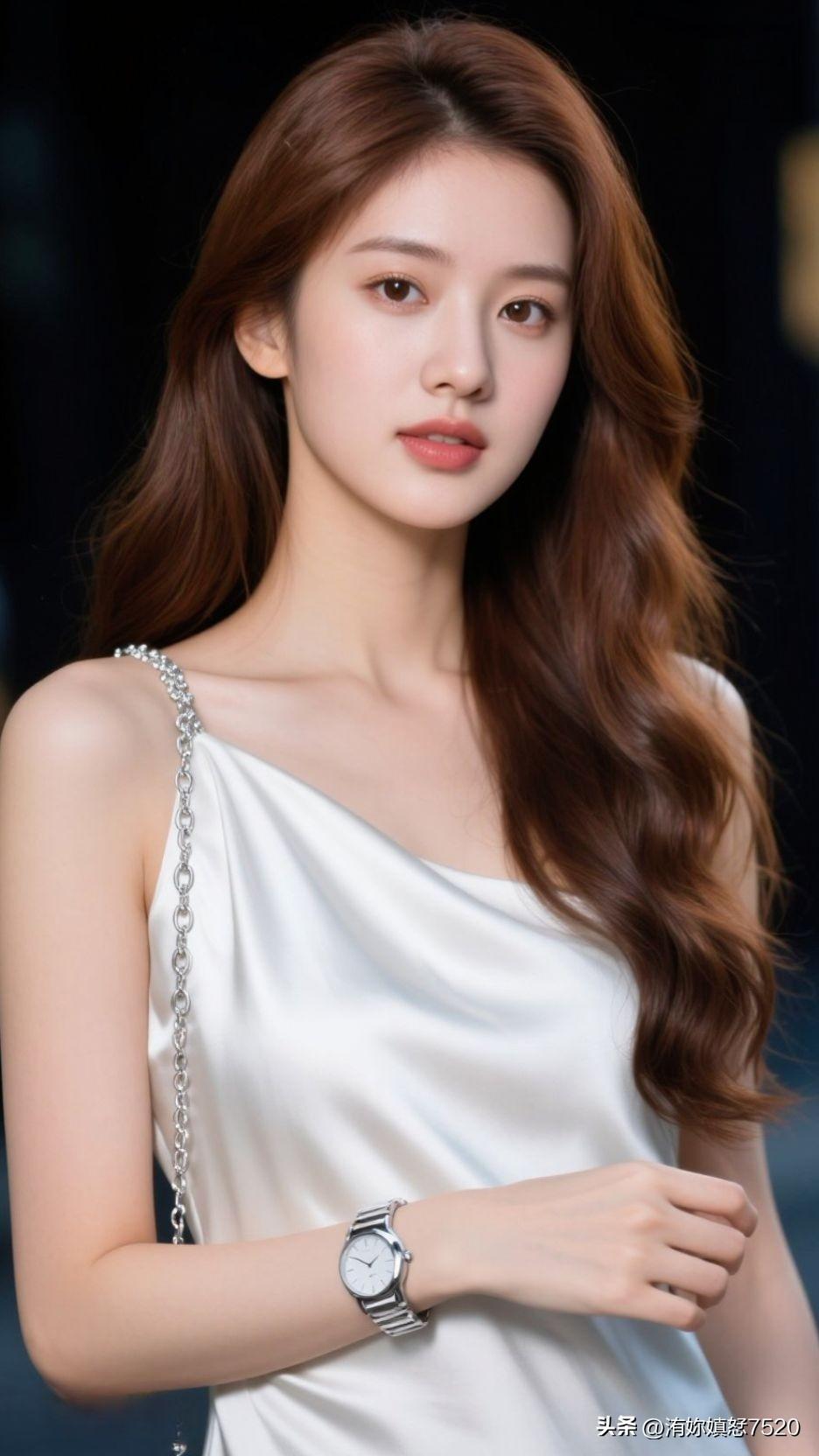 🌌 黑幕为底，白衫是晕开的银河，银饰轻晃时，整个空间都漾着清冽又治愈的香。白衬