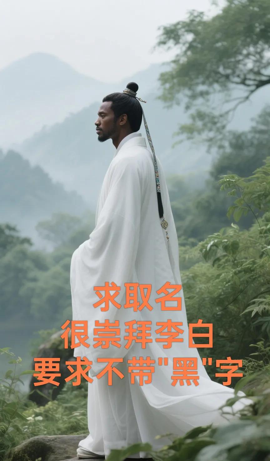 求取名
很崇拜李白
要求不带“黑”字

既然崇拜李白，那取名可得有点古风韵味。可