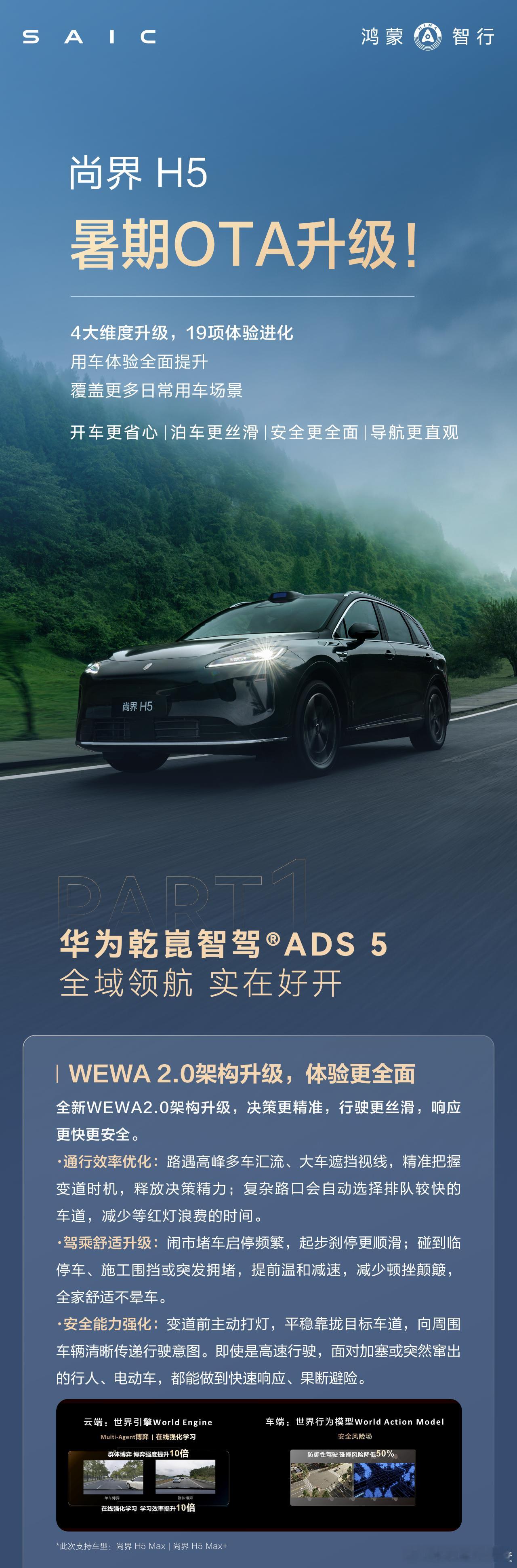 官方推送来了，你的尚界H5智驾升级到ADS 5了吗？尚界