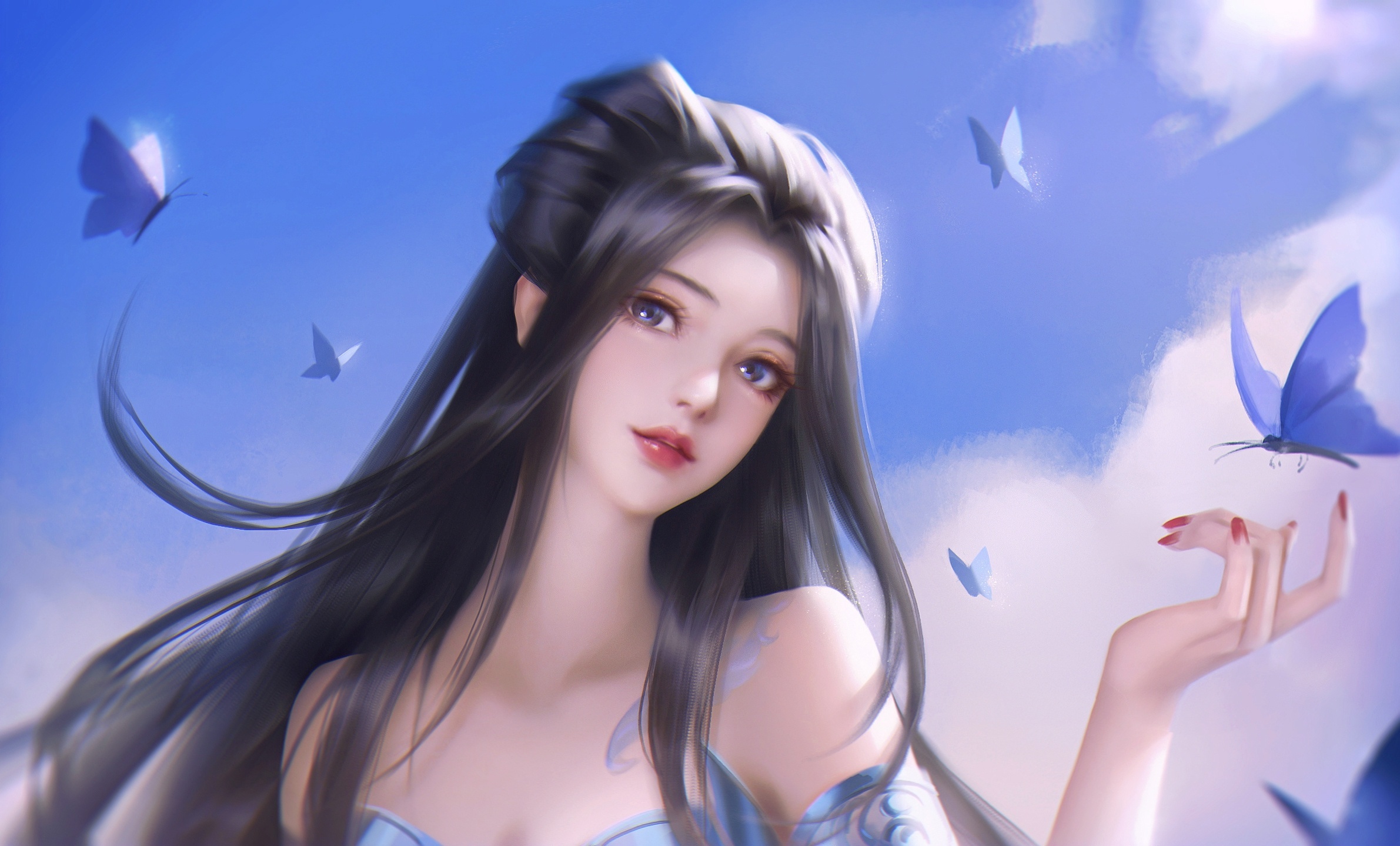 焰灵姬1124生日快乐 天行九歌焰灵姬焰灵姬 焰骨凝霜蝶影轻，红妆清梦两分明。清
