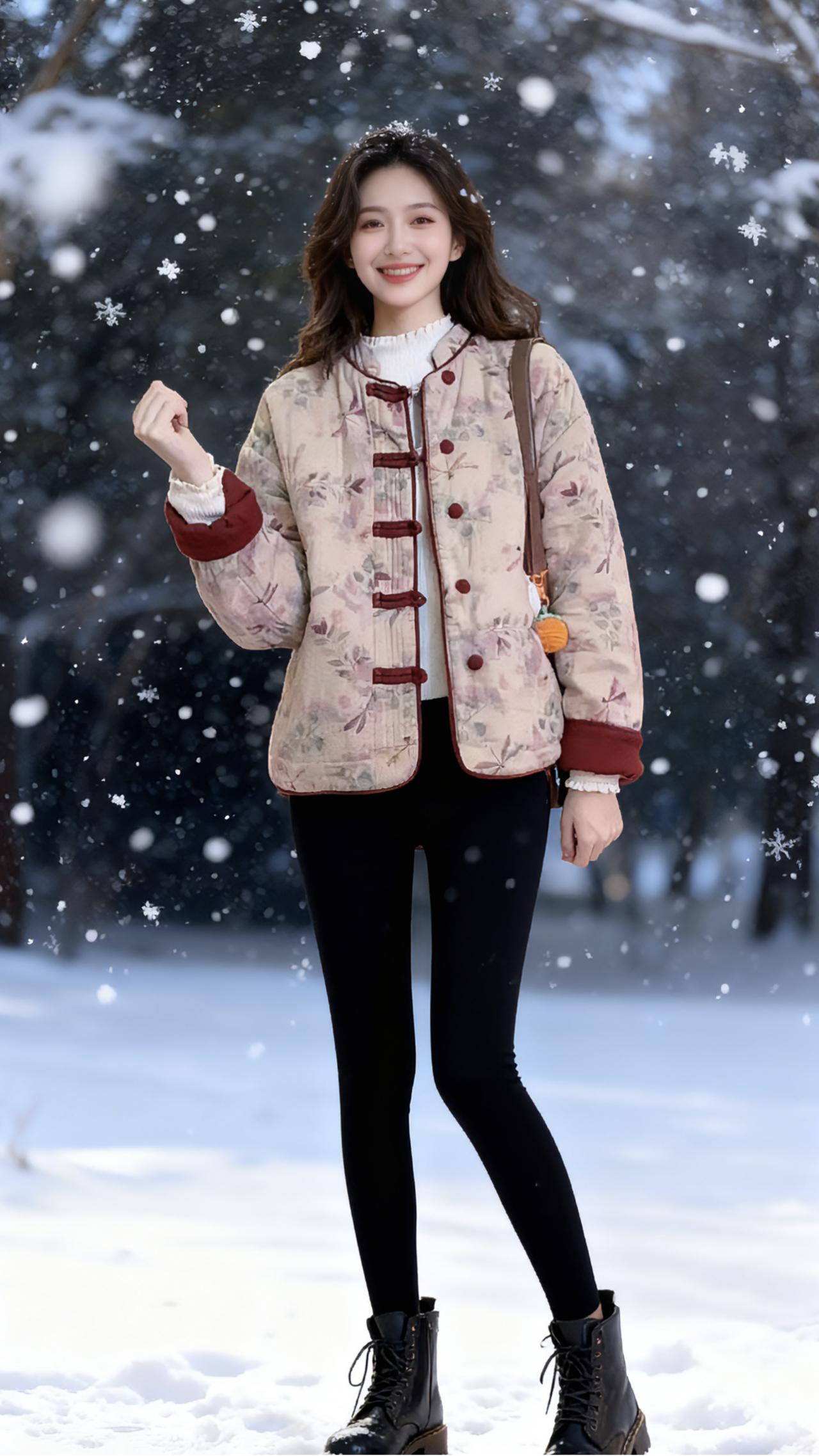 这也太好看了 爱了爱了 保暖穿搭 新中式穿搭 女装棉服外套