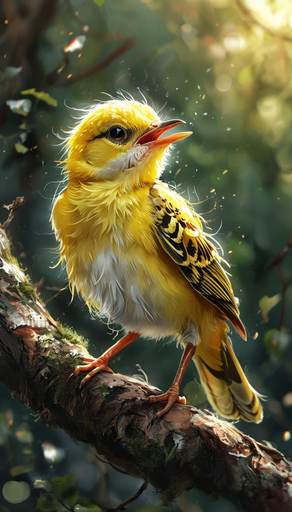 自由自在小黄鹂，开心奔放，黄明壁纸，南通东城