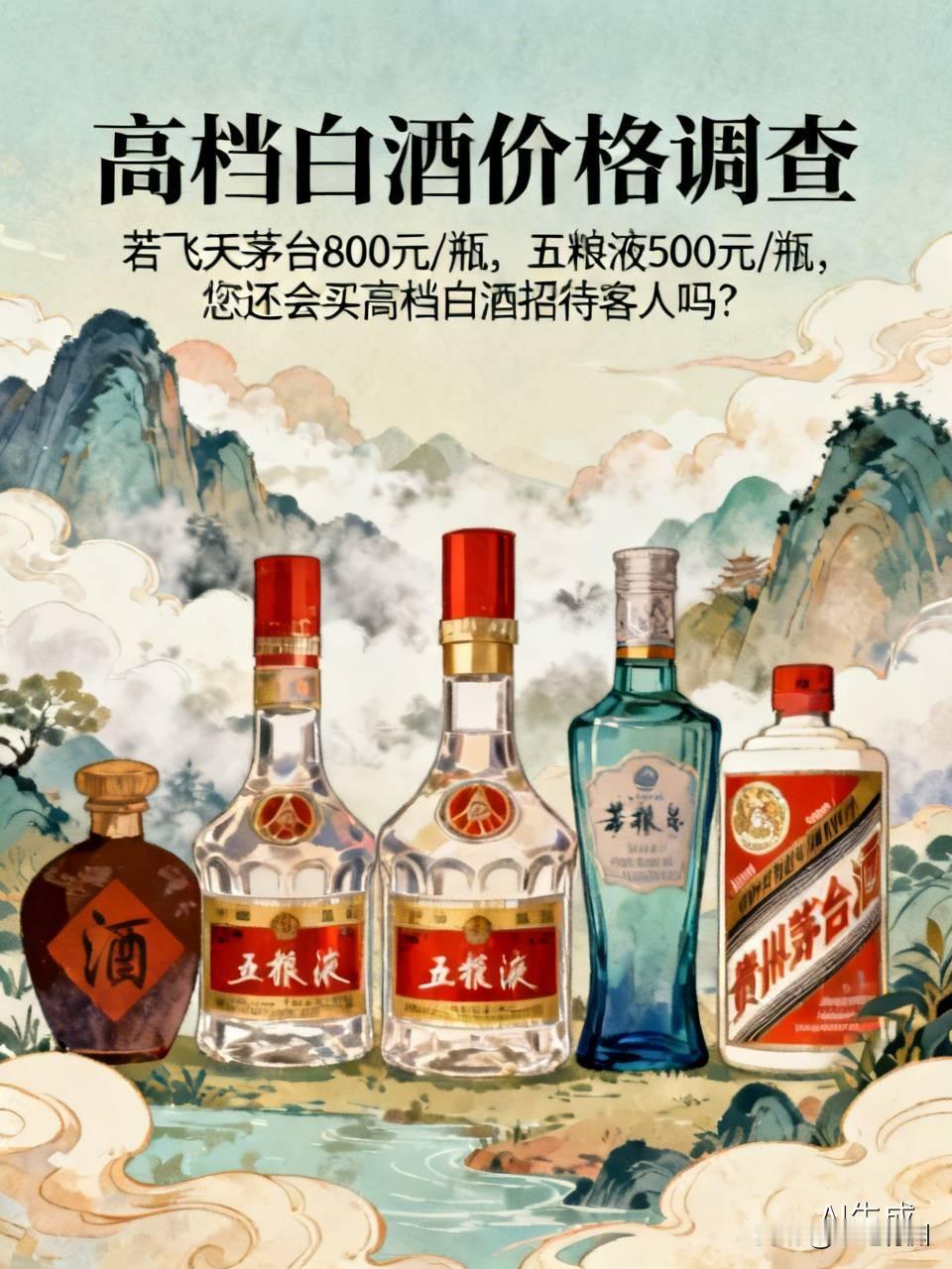 简单调查，如果飞天茅台卖800一瓶，五粮液卖500一瓶，其他高档白酒怎么破局？