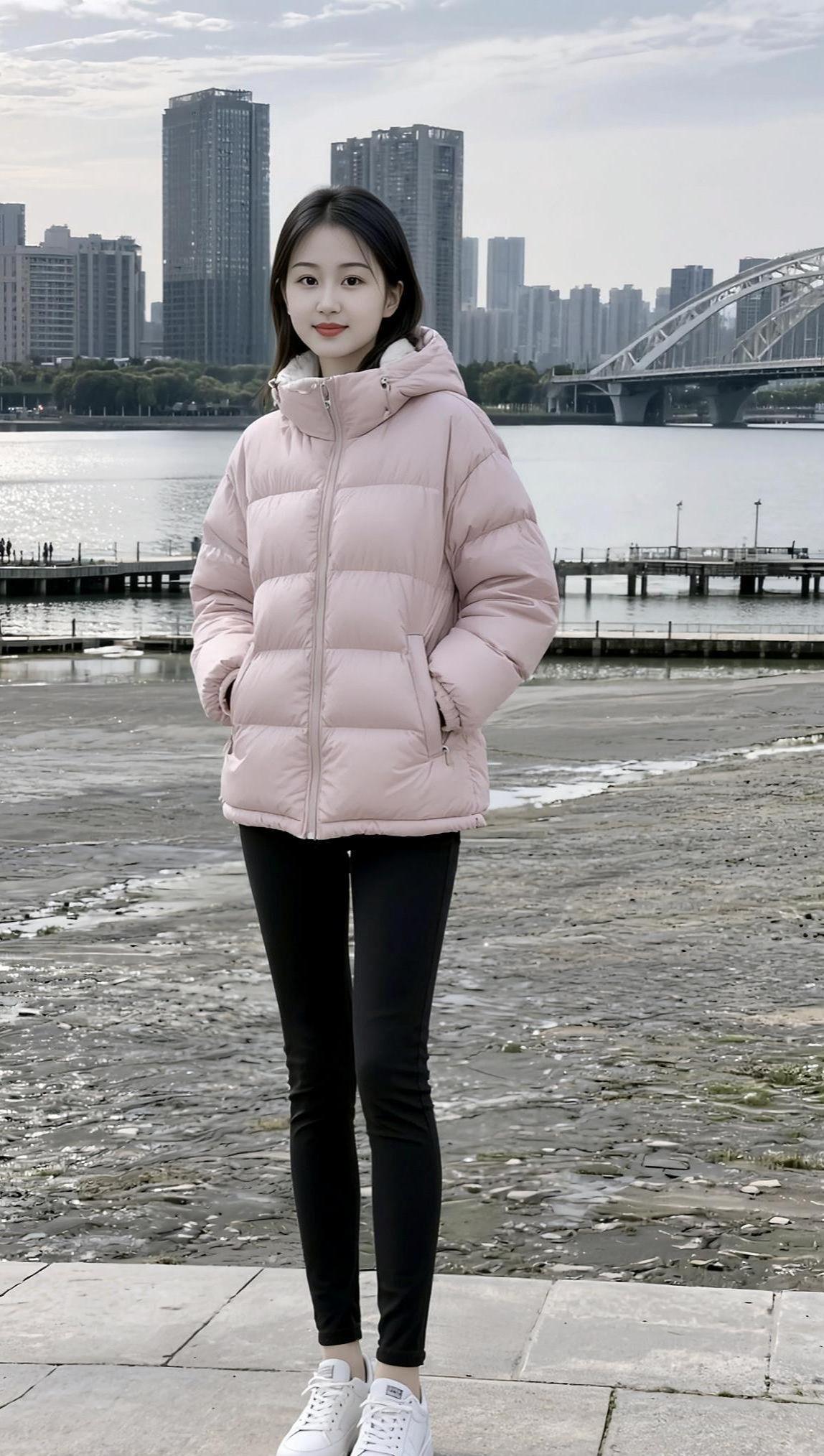 都市淡粉照 甜系女孩  清纯甜美 时尚穿搭 抖音玩法合伙人计划