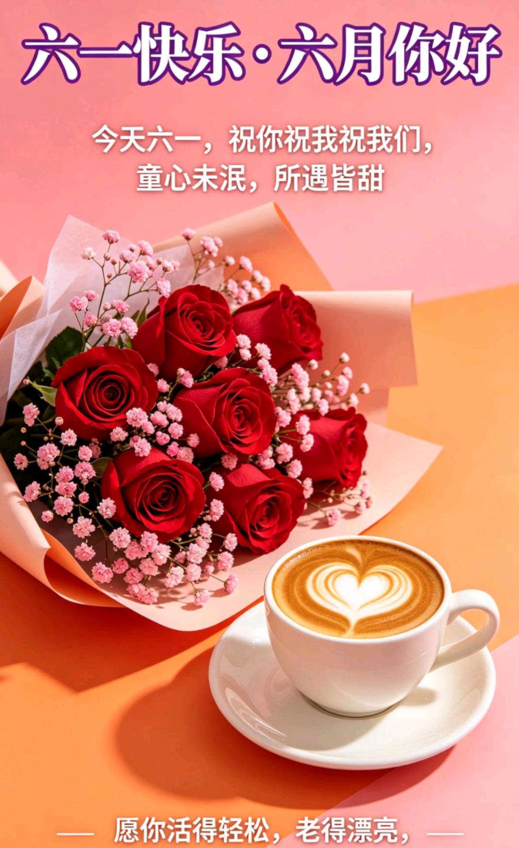 🌈晨光温柔洒落人间，六一儿童节如约而至，今天抛开所有烦恼与压力，只想做个被温柔
