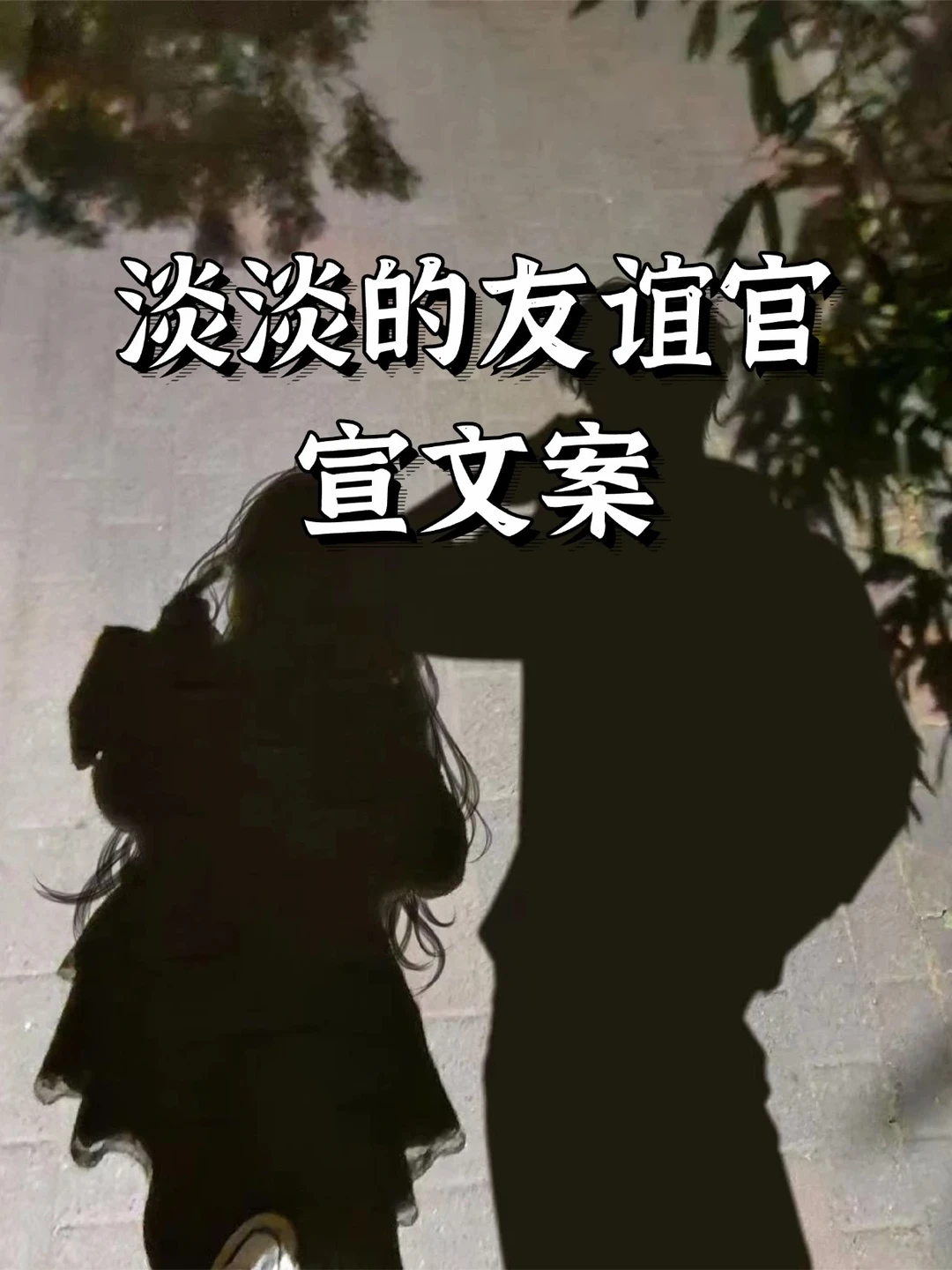 淡淡的友谊官宣文案