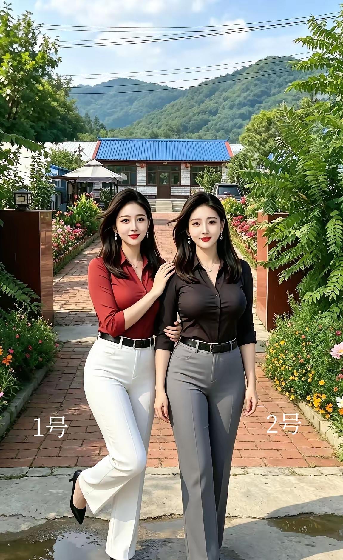 这两位水灵的大美女，为了下一代的颜值，哪位大美女又让你心动了？温柔大方的美女