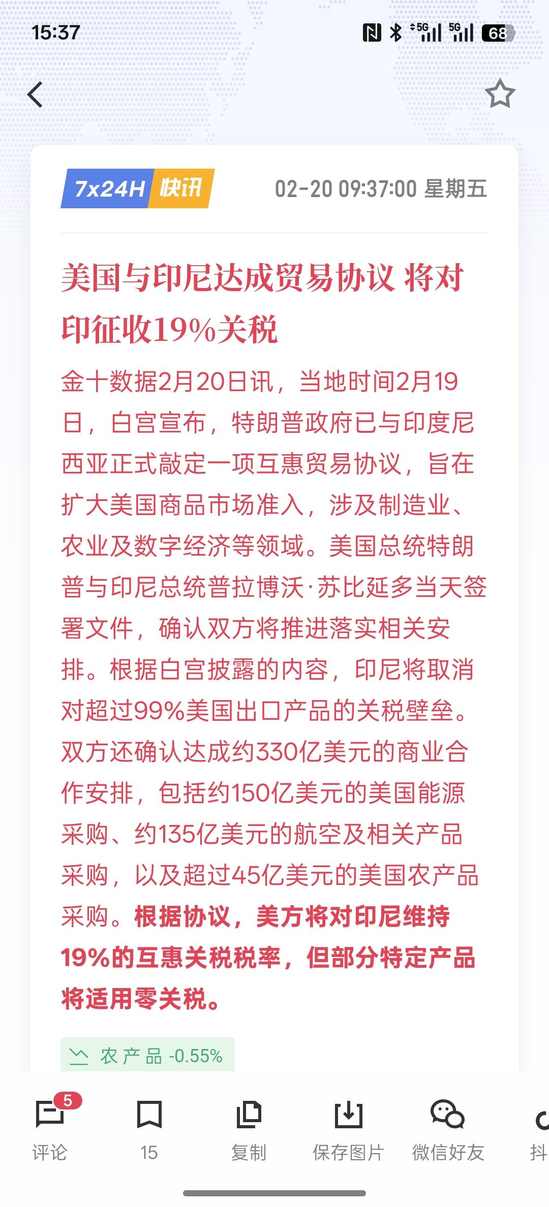 美国与印尼达成贸易协议 将对印征收19%关税！美国目前与多个国家达成的贸易关税协