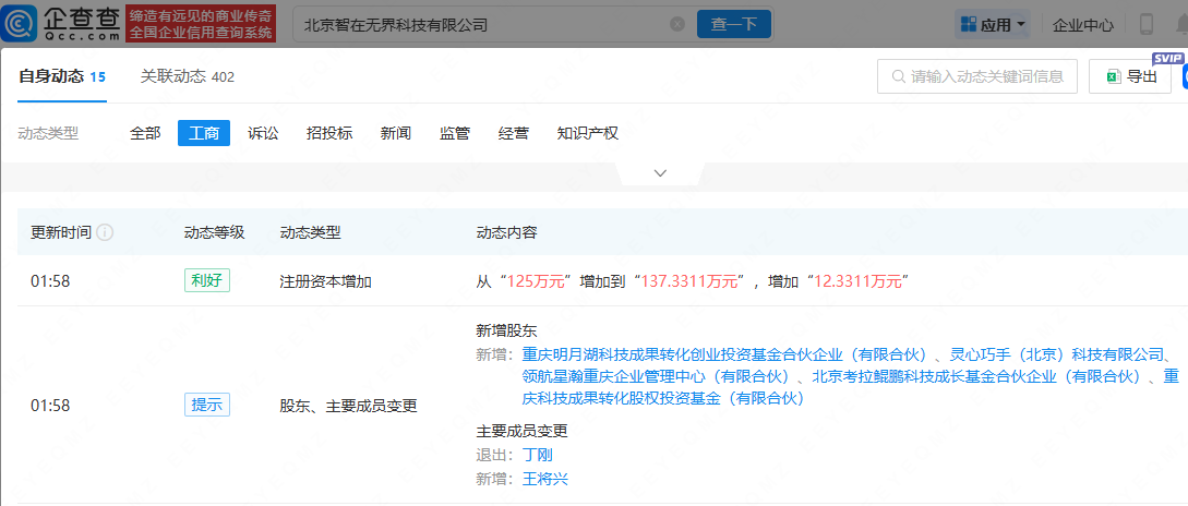 灵心巧手、重庆国资入股人形机器人大模型公司智在无界
