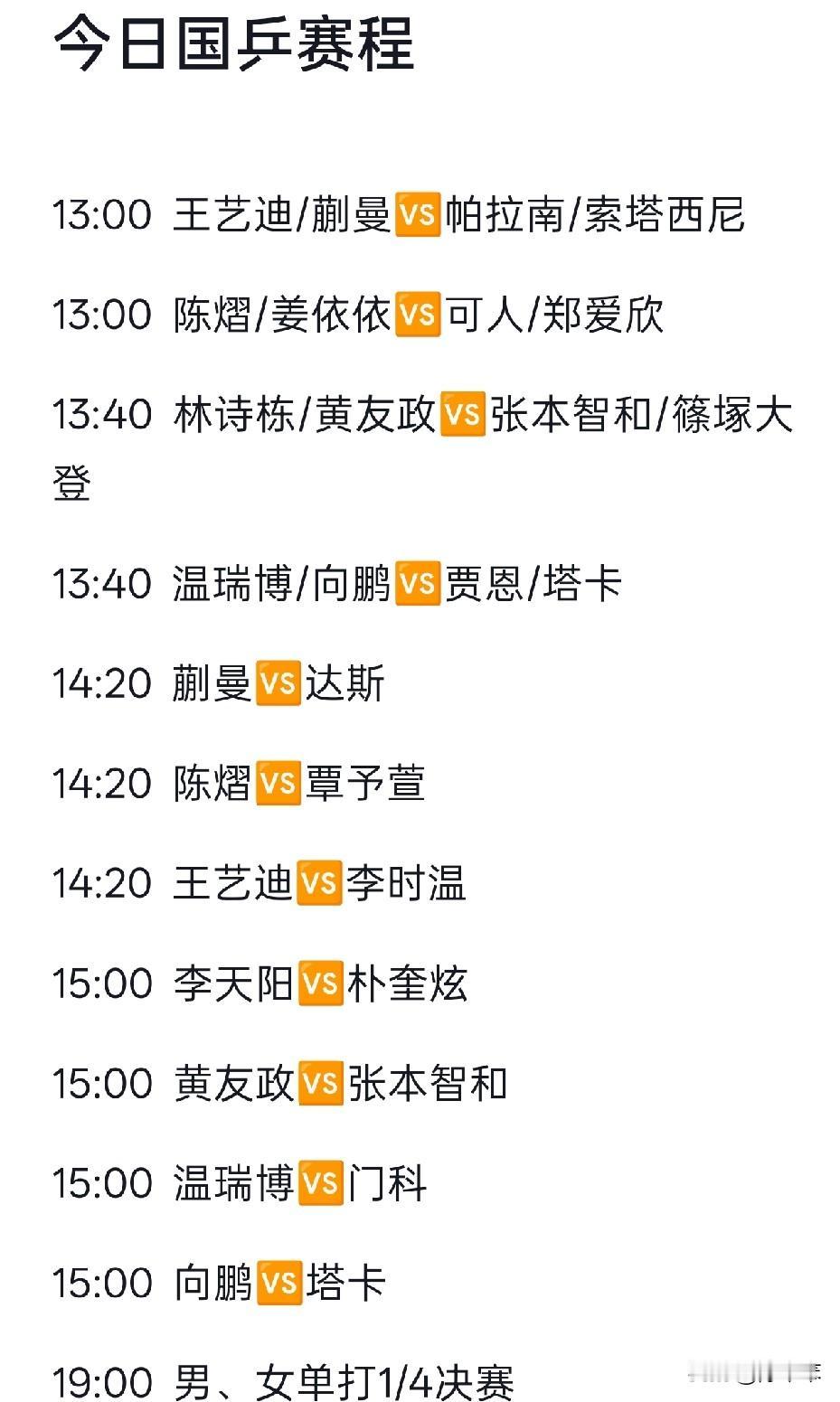 亚锦赛今天上质量了，好几场硬战！
黄友政单打、双打都遇上了张本智和。亚运会男双决