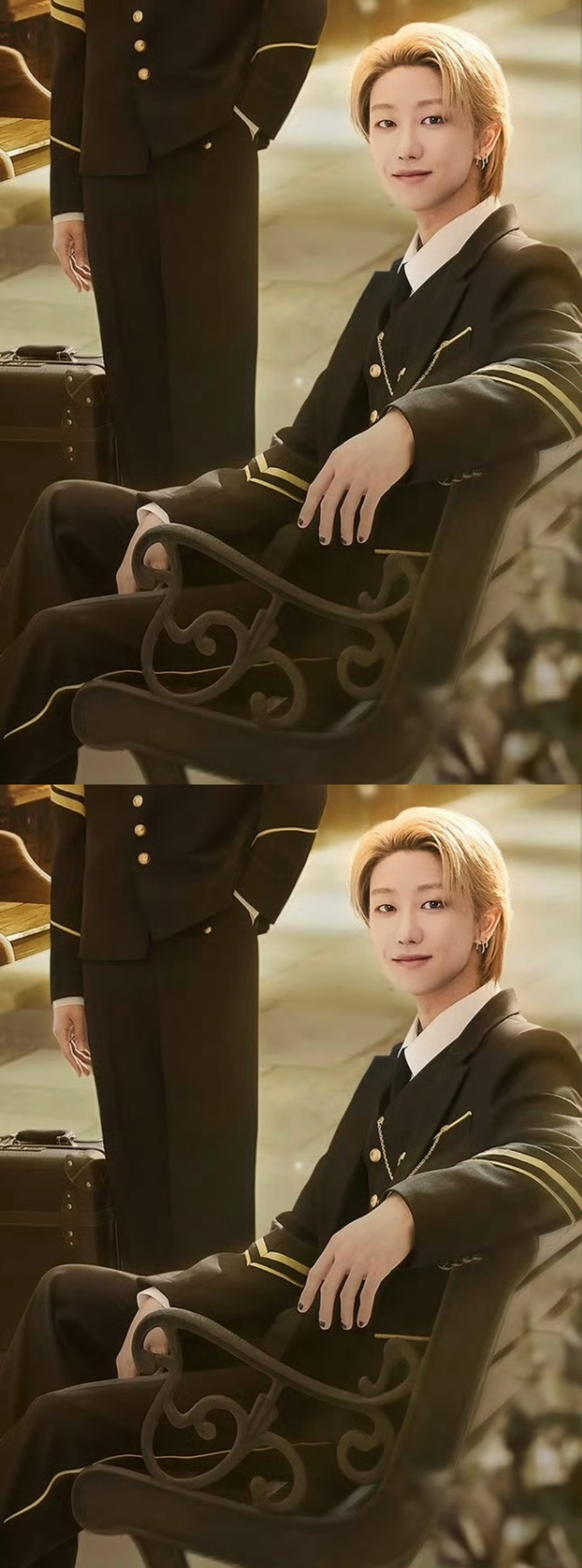 徐明浩列车长造型 徐明浩克拉岛十周年官宣海报cut！制服金发明浩，好帅的列车长！