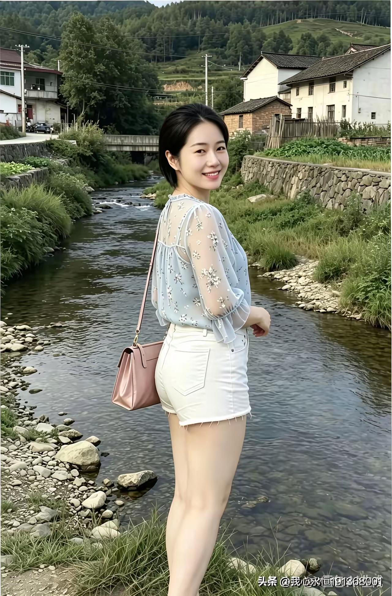 朋友们，下面图片中的女人，说她回老家，很多人说她胖了。她说自己如果个子再高一点，
