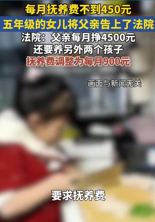“扎心了！”山东聊城，一5年级小姑娘，父母离婚时，她被判给妈妈，爸爸每年支付50