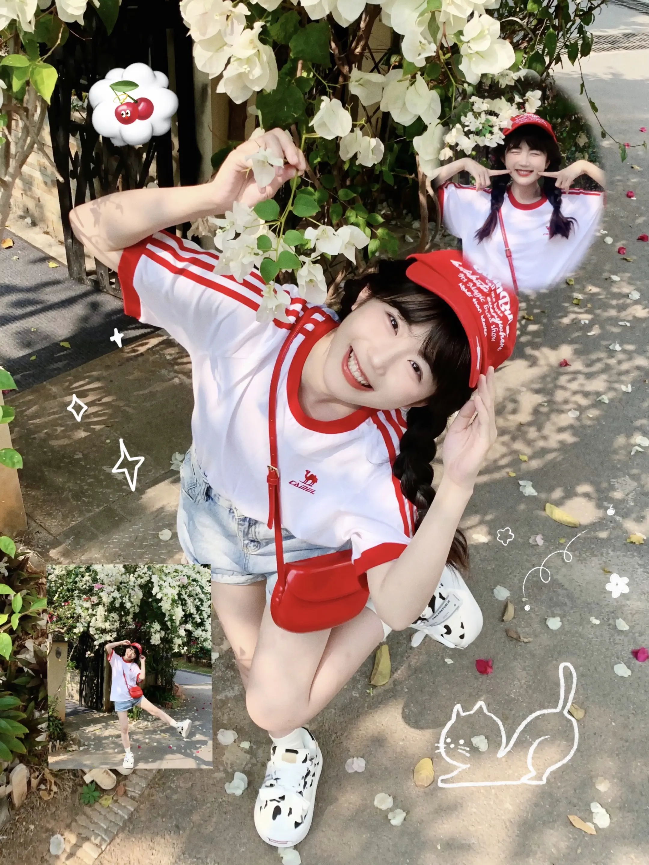 存一些春天和fafa的拍照姿势🌿🌷✨。