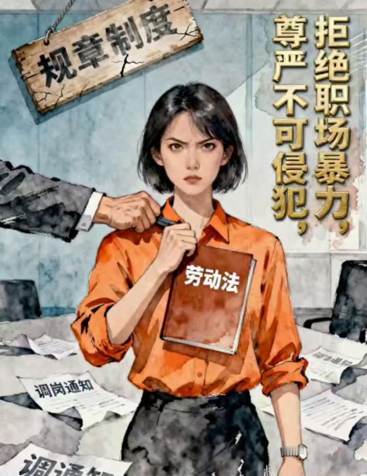 忍让从来不是暴力的通行证。
暴力不是管理，守法才是底线。我的尊严，不做调岗的筹码