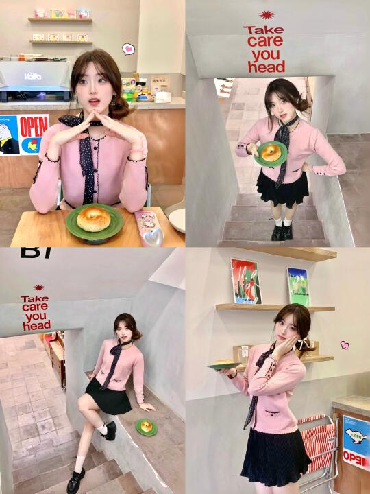 存一些韩女咖啡店拍照姿势💭🎀