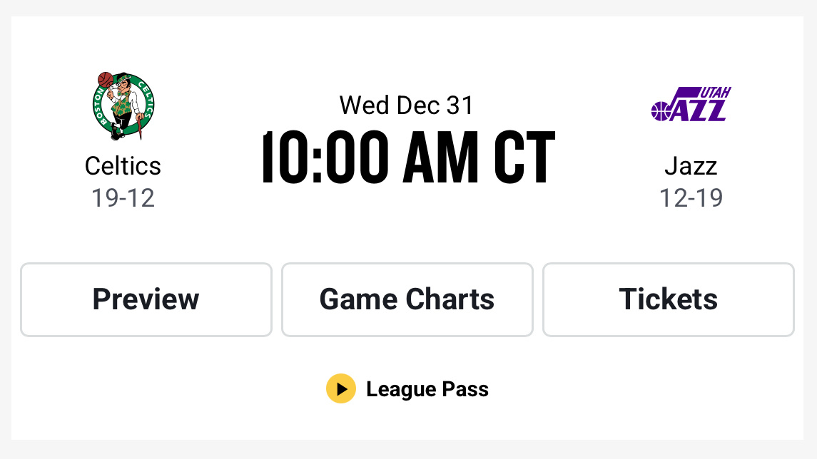 凯尔特人国度 直播预告 : 明早10:00【 2025-26赛季 】 NBA常规