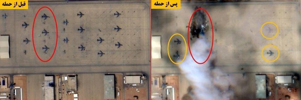 伊朗方面当地时间27日公布的卫星图像显示，位于沙特境内的苏丹王子空军基地的多架美