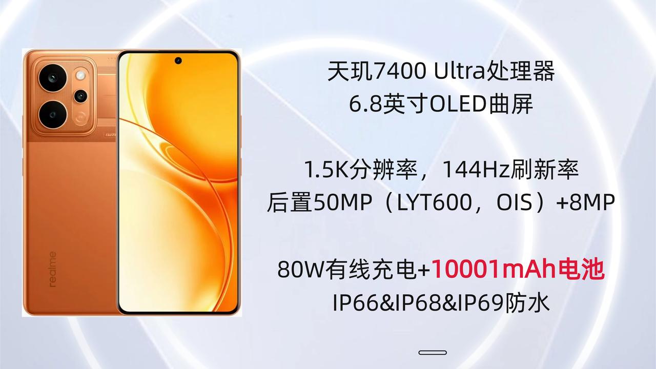 真我Power入网，万级大电池，定价或在两千元以下

---天玑7400 Ult