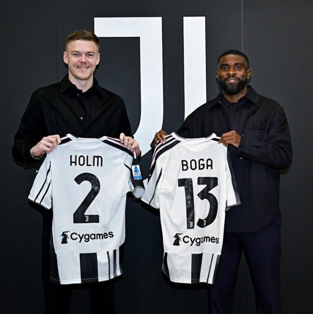 尤文新援霍尔姆身穿2号博加身穿13号。👀