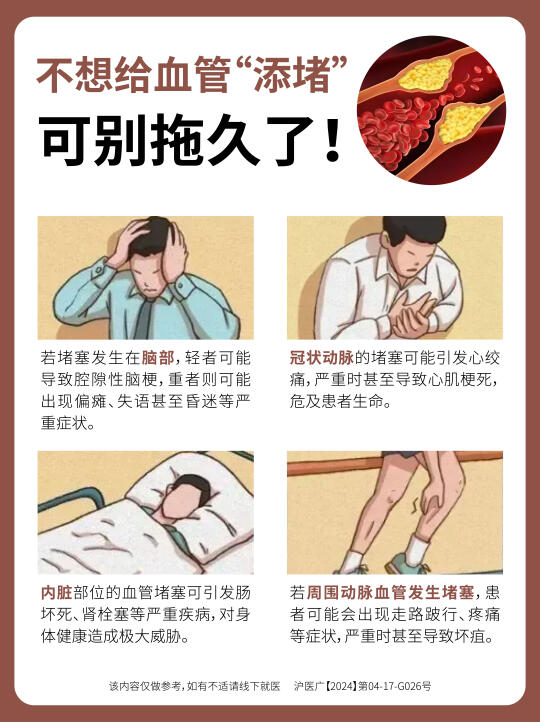 不想给血管“添堵”，可别拖久了❗️