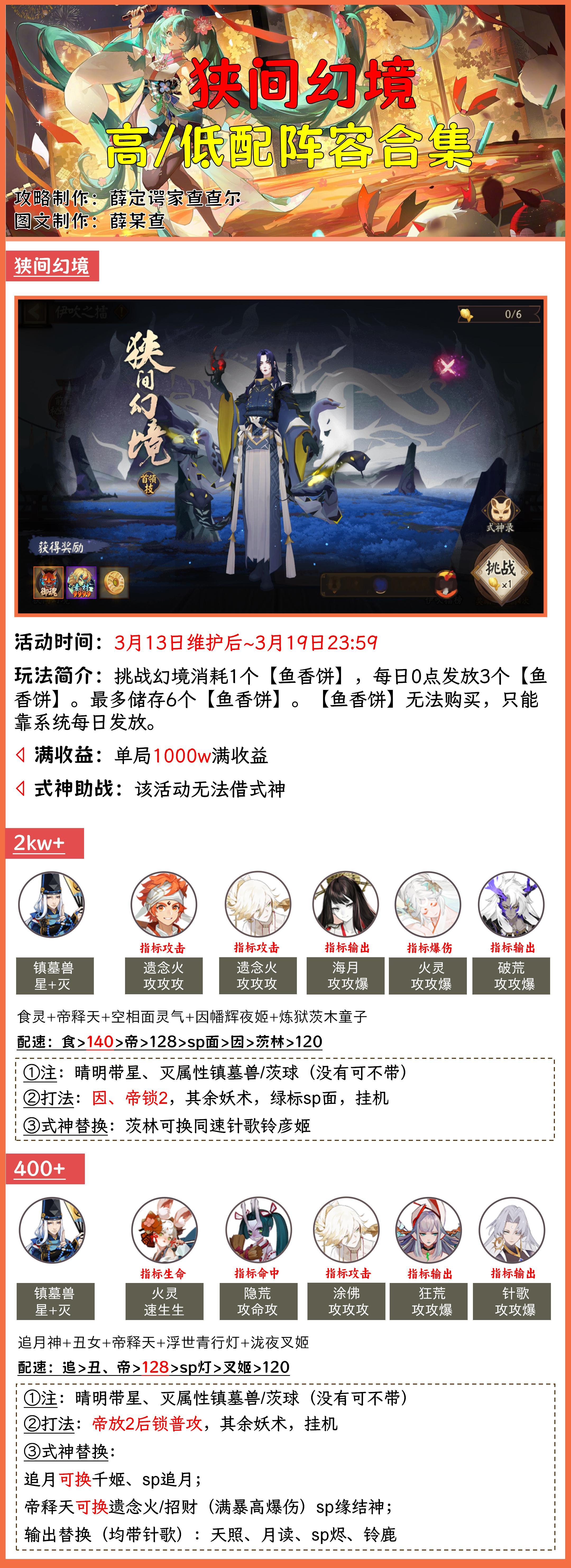 #阴阳师手游[超话]##超话创作官##游戏233# 【狭间幻境】活动玩法+高/低