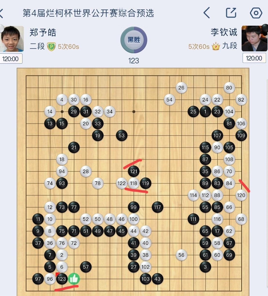 烂柯杯预选~钦仔差点爆冷~险胜台北小将


第4届烂柯杯世界围棋公开赛国际预选赛