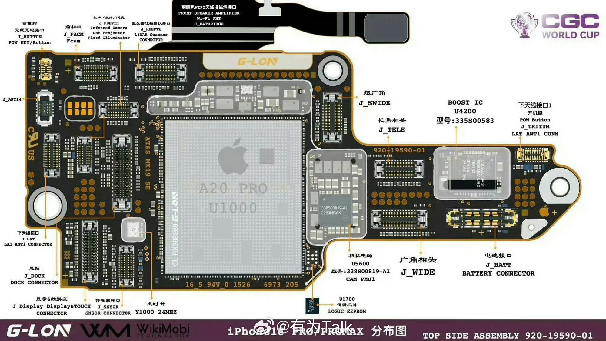 iPhone18 Pro主板设计遭提前泄露 细节很详细，算是iPhone供应链史
