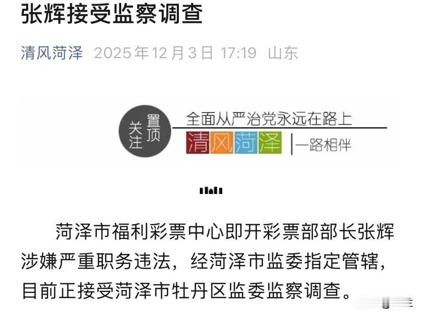 今天山东菏泽的张辉上了热搜
他在菏泽福利行业工作多年
曾在菏泽任过不少重要职务
