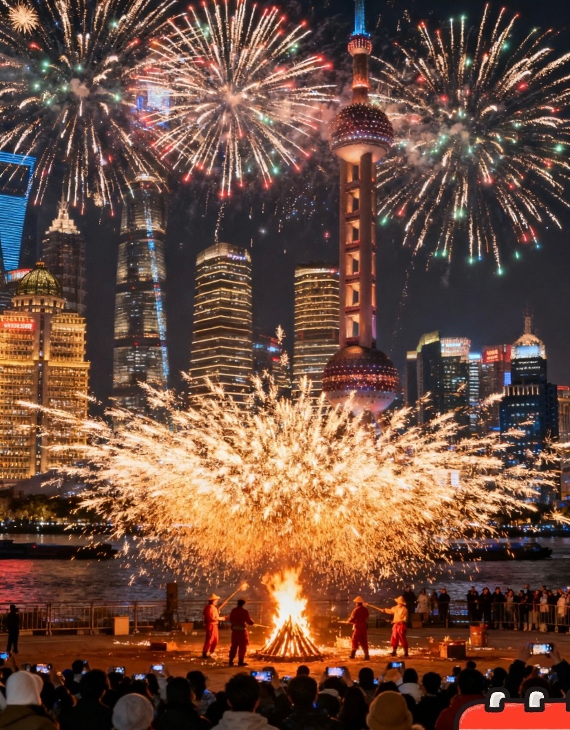 在震撼的艺术装置间漫步，于镜厅或露台对望外滩与陆家嘴的灯光秀，静谧而高级，是艺术