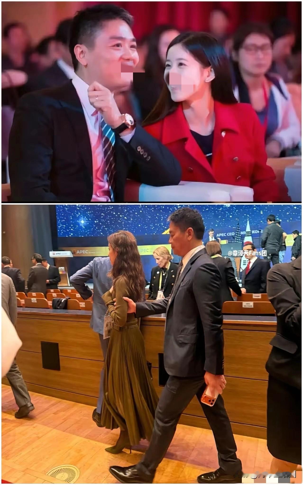 刘强东章泽天这波久违合体，看得我浑身不自在，总觉得两人状态怪怪的。
 
镜头里刘